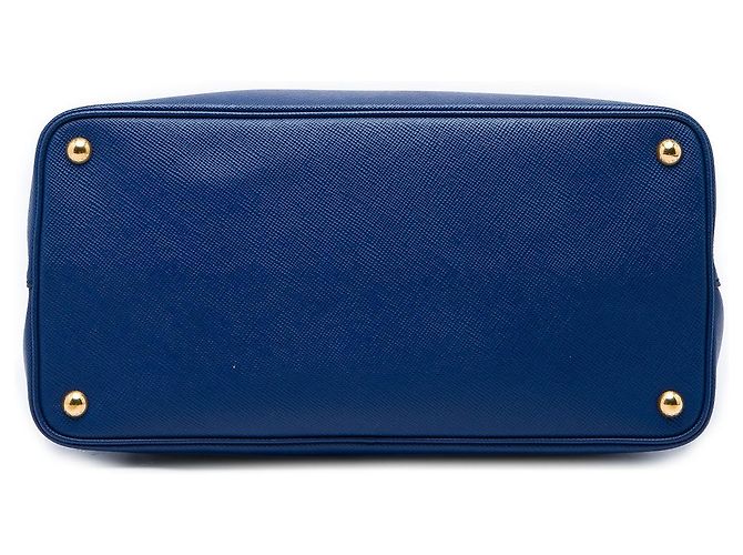 Borsa Prada Blue Medium Saffiano Cuir Double Handle Satchel - vista 3