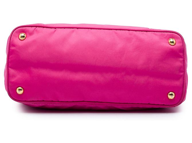 Borsa Tote Prada City in Tessuto rosa - vista 3