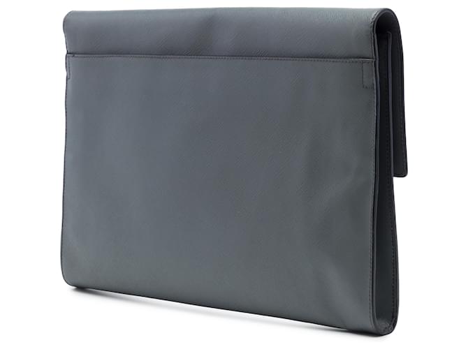Portadocumenti Prada in Saffiano grigio Marrone Grigio antracite - vista 2