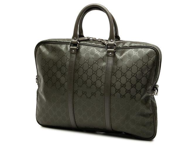 Borsa Business Gucci Stampa GG Verde Verde oliva - vista 2