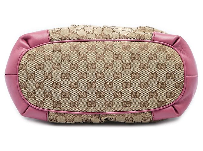 Borsa Satchel Gucci Beige GG Canvas Sukey - vista 3