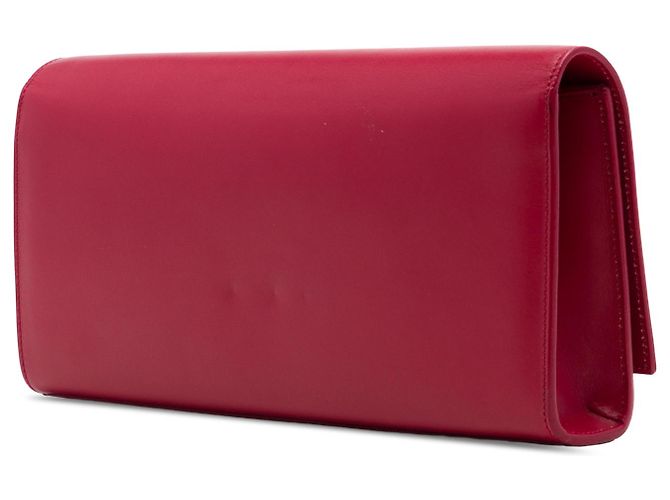 Clutch Cassandre Saint Laurent in pelle liscia rossa Rosso - vista 2