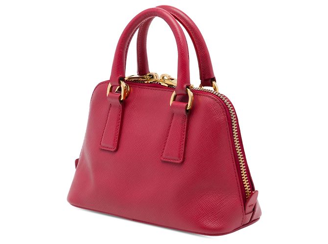 Borsa Prada Red Mini Saffiano Lux Promenade Satchel Rosso - vista 2