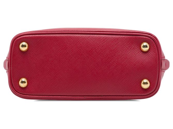 Borsa Prada Red Mini Saffiano Lux Promenade Satchel Rosso - vista 3