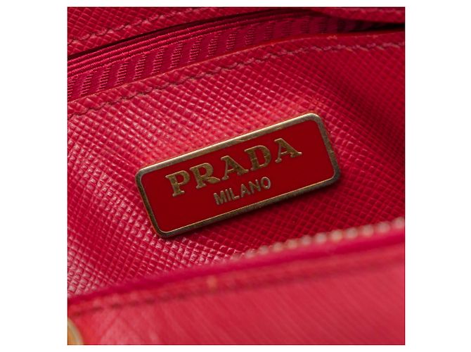 Borsa Prada Red Mini Saffiano Lux Promenade Satchel Rosso - vista 5
