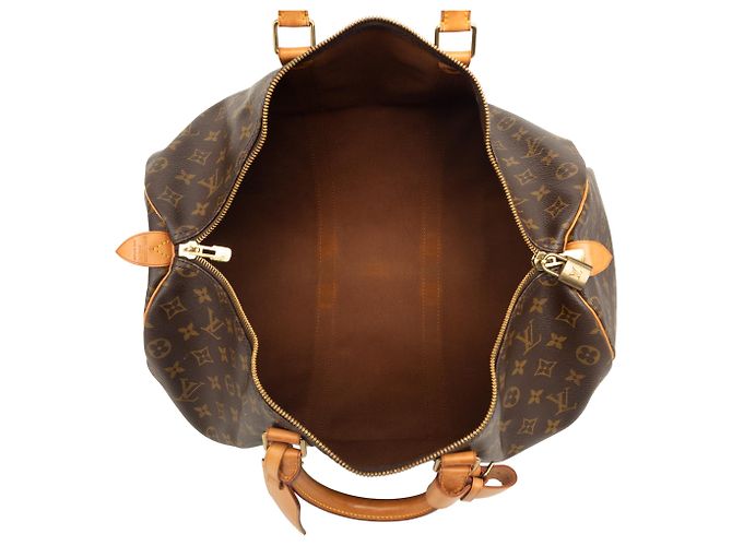 Louis Vuitton Brown Monogram Keepall 50 Marrone - vista 4