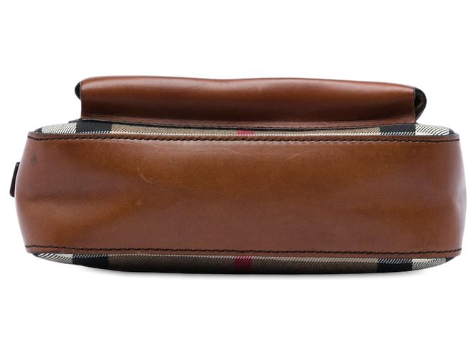 Borsa a tracolla Burberry Beige House Check Canvas - vista 3