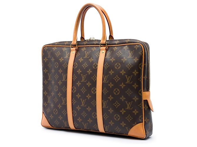 Louis Vuitton Brown Monogram Porte Documents Voyage Marrone - vista 2