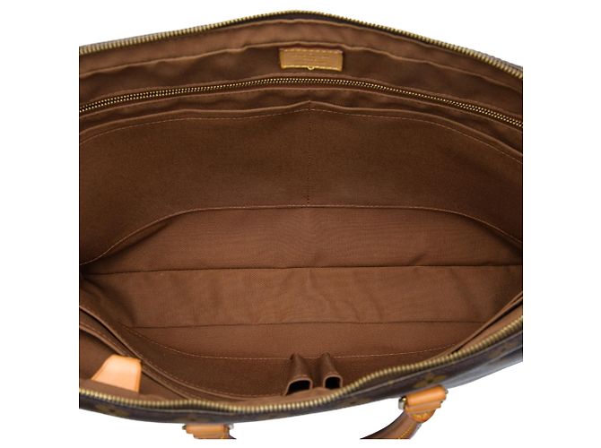 Louis Vuitton Brown Monogram Porte Documents Voyage Marrone - vista 4
