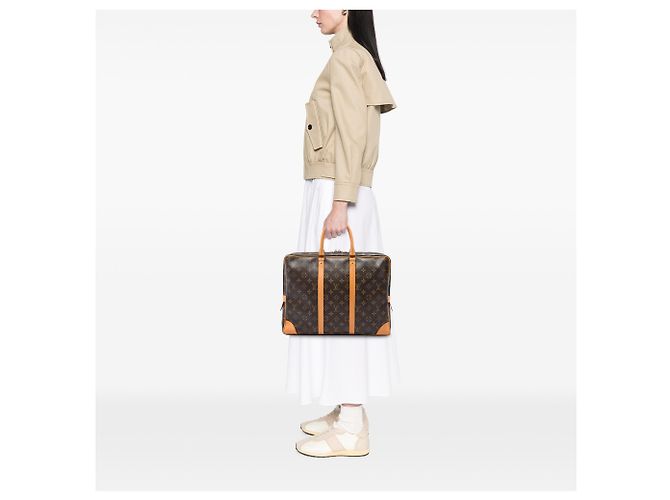 Louis Vuitton Brown Monogram Porte Documents Voyage Marrone - vista 5