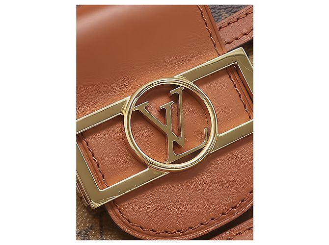 Louis Vuitton Brown Monogram Reverse Mini Dauphine Marrone - vista 13