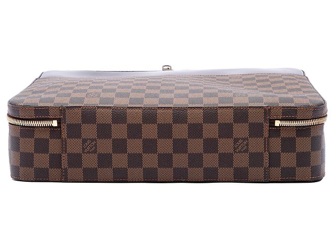 Louis Vuitton Brown Damier Ebene Porte Ordinateur Sabana Marrone - vista 3