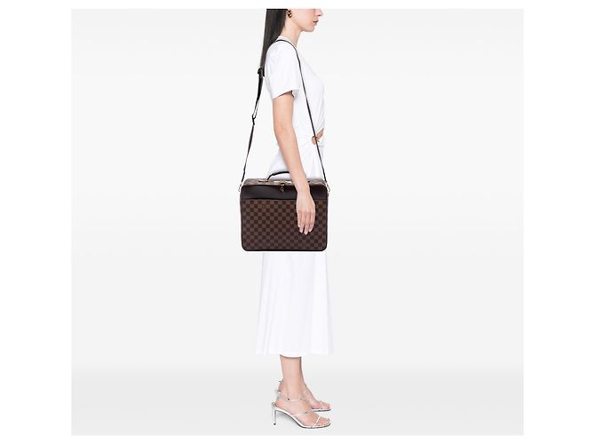 Louis Vuitton Brown Damier Ebene Porte Ordinateur Sabana Marrone - vista 6
