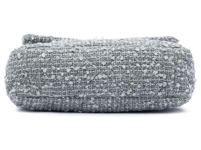 Chanel Gray Medium Tweed 19 Flap Marrone - vista 3