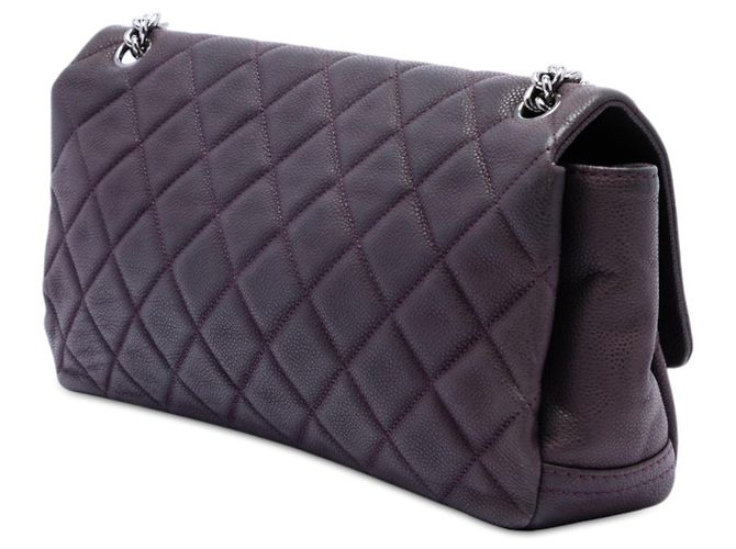 Chanel Purple Matte Quilted Caviar Leather Lady Pearly Flap Porpora - vista 2