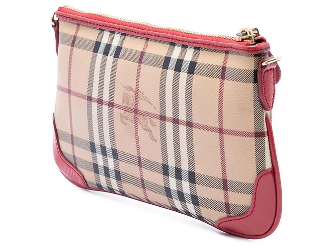 Burberry Beige Haymarket Check Coated Canvas Peyton Crossbody - vista 2
