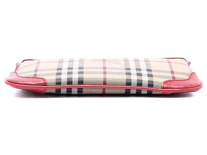 Burberry Beige Haymarket Check Coated Canvas Peyton Crossbody - vista 3