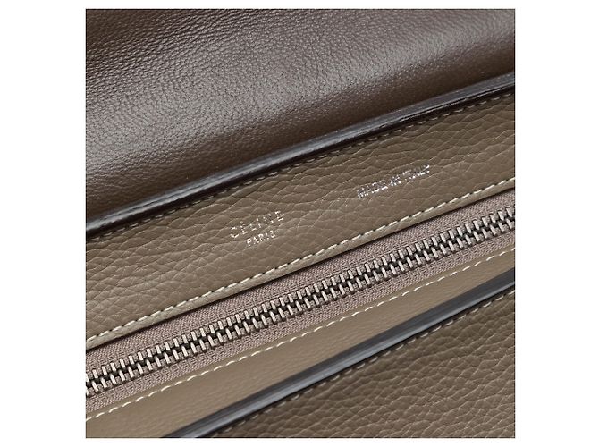 Céline Borsa Trapeze Celine Medium in vitello e camoscio marrone Taupe - vista 5