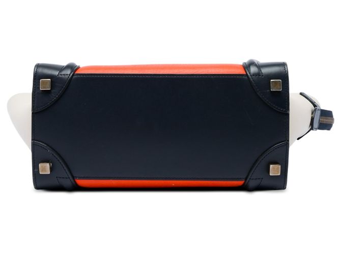 Céline Celine Luggage Tote Micro aus tricolor Leder in Orange - Ansicht 3