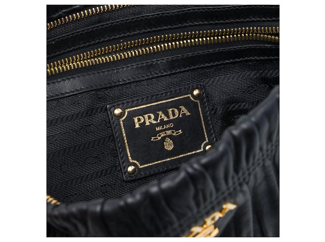 Clutch Prada in Nappa Gaufre nero - vista 5