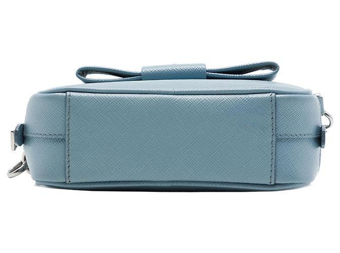 Borsa Camera Prada Blue Saffiano Fiocco Bow Blu chiaro - vista 3