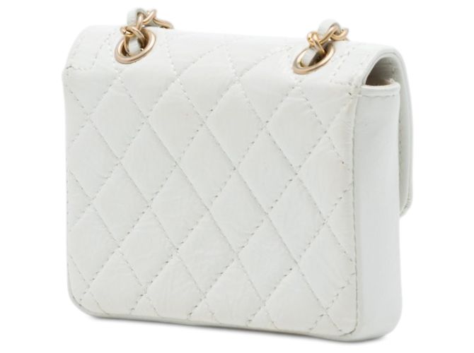 Chanel White CC Quilted Shiny Aged Calfskin Waist Bag - view 2