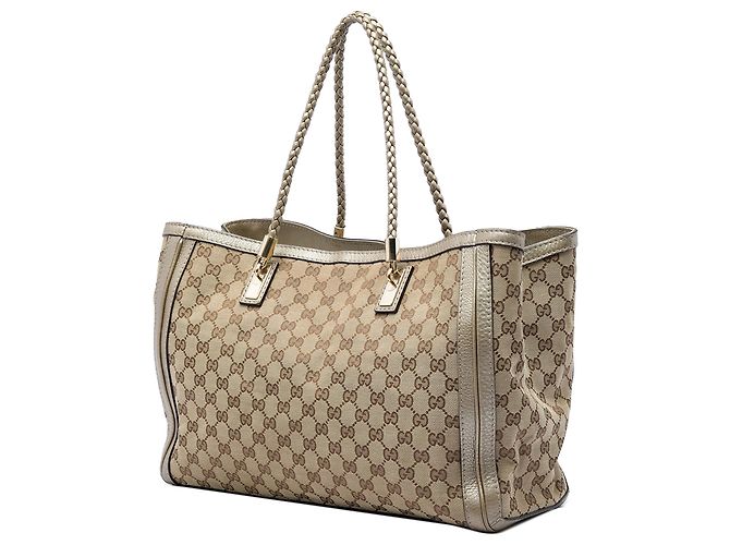 Gucci Bella Tote aus beigem GG Canvas - Ansicht 2