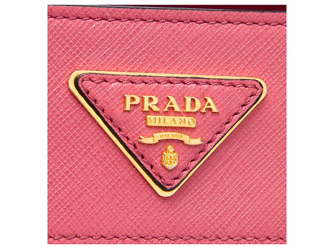 Borsa Tote Prada Pink Saffiano Soft Triple Pocket Rosa - vista 5