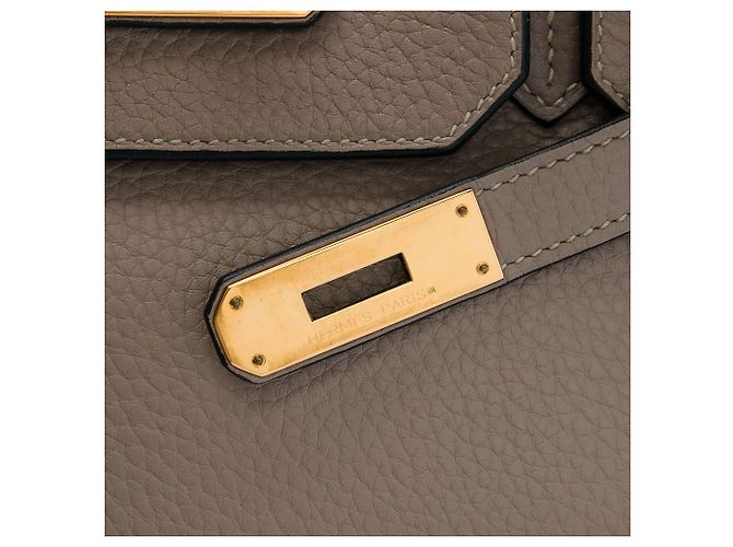 Hermès Brown Clemence Birkin Retourne 35 Marrone Taupe - vista 5