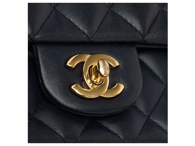 Chanel Blue Mini Rectangular Classic Lambskin Single Flap Blu navy - vista 6