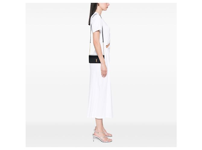 Portafoglio a catena Kate in pelle nera monogram Saint Laurent Nero - vista 6