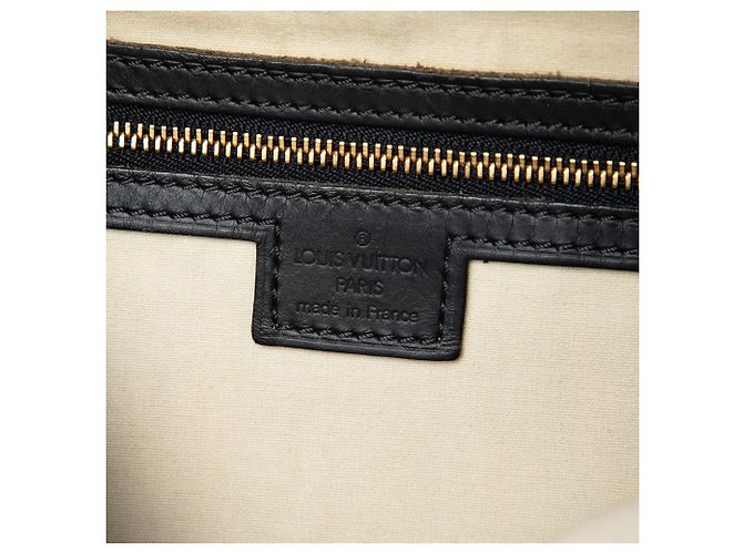 Louis Vuitton Gray Monogram Mini Lin Francoise Marrone Blu navy - vista 5