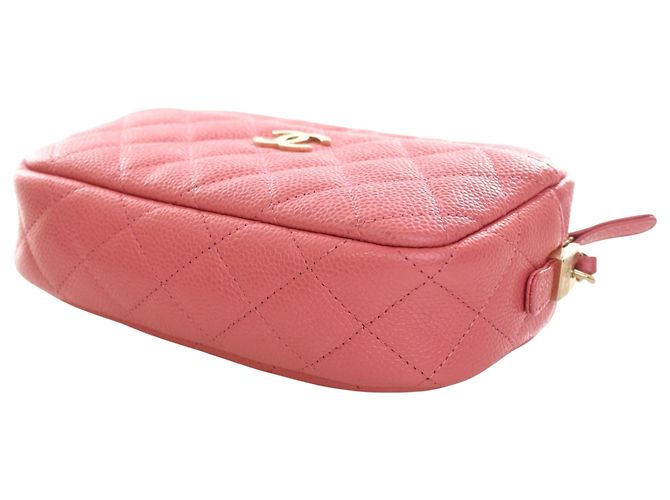 Chanel Small CC gesteppte Caviar Camera Bag in Rosa Pink - Ansicht 10