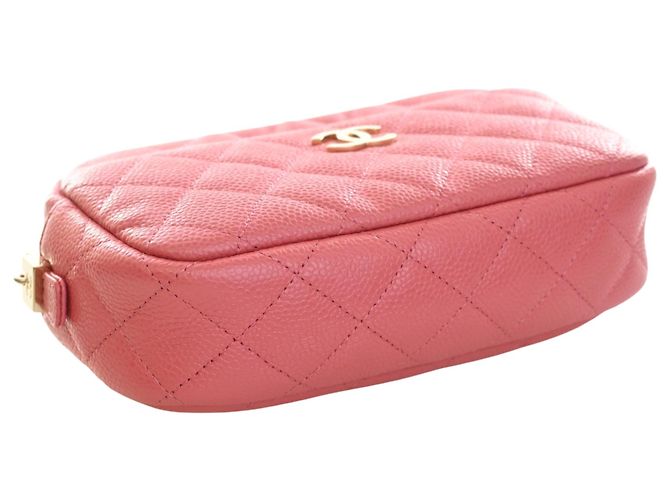 Chanel Small CC gesteppte Caviar Camera Bag in Rosa Pink - Ansicht 11