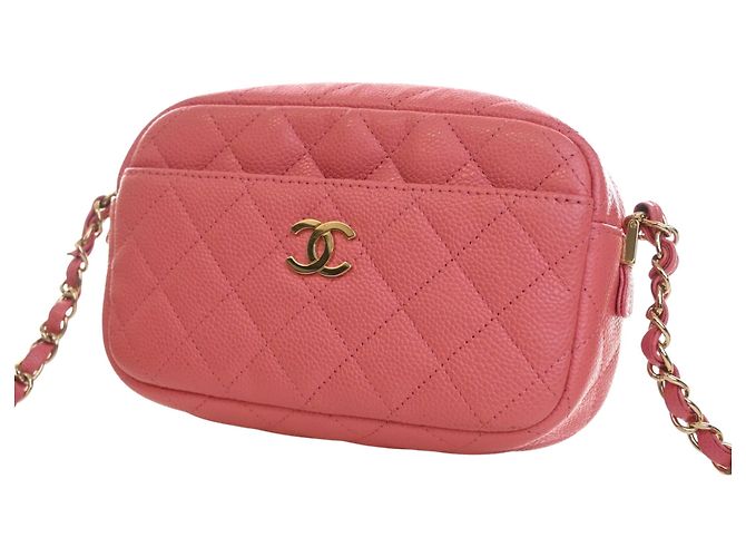 Chanel Small CC gesteppte Caviar Camera Bag in Rosa Pink - Ansicht 12