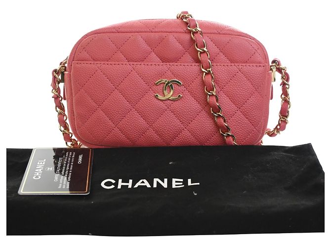Chanel Small CC gesteppte Caviar Camera Bag in Rosa Pink - Ansicht 15