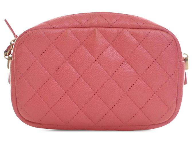 Chanel Small CC gesteppte Caviar Camera Bag in Rosa Pink - Ansicht 2