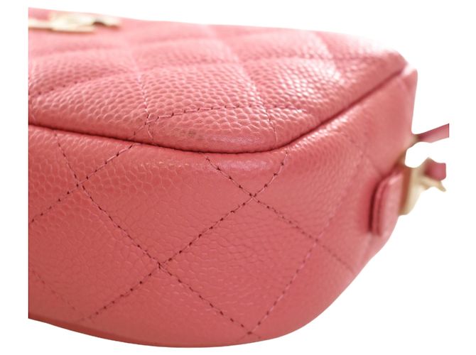 Chanel Small CC gesteppte Caviar Camera Bag in Rosa Pink - Ansicht 8