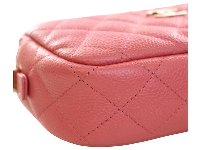 Chanel Small CC gesteppte Caviar Camera Bag in Rosa Pink - Ansicht 9