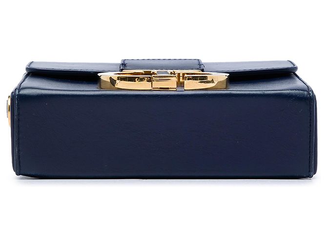 Borsa 30 Montaigne Dior in pelle blu Blu navy - vista 3