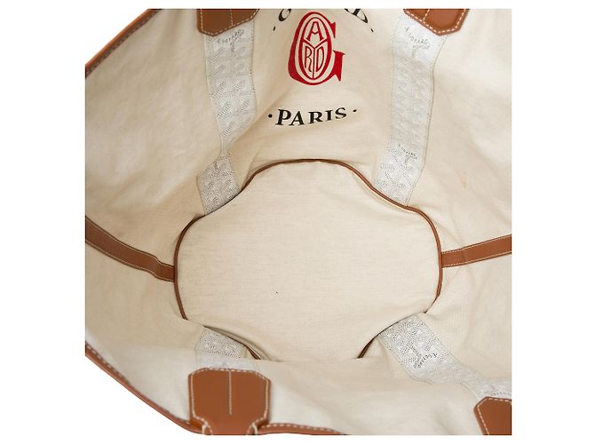 Tote Belharra reversibile in Goyardine bianca Goyard Bianco - vista 4