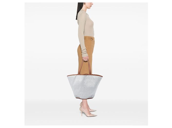 Tote Belharra reversibile in Goyardine bianca Goyard Bianco - vista 6