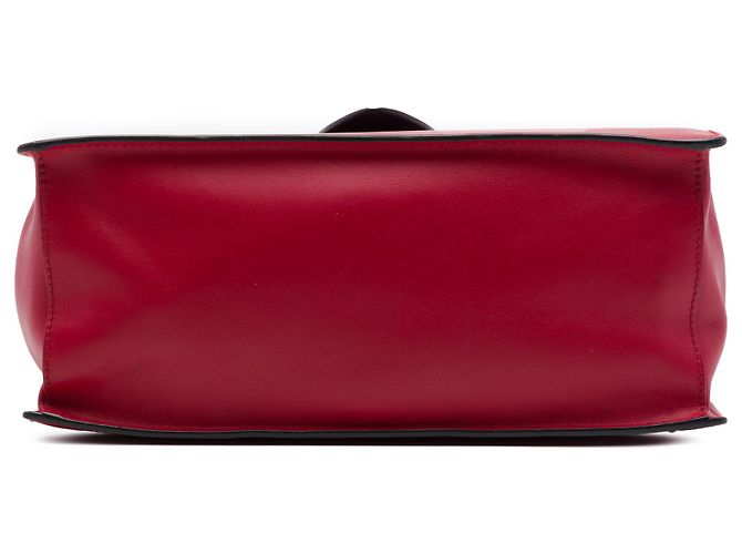 Borsa Satchel Prada Cahier in vitello City con rifiniture in Saffiano rosso - vista 3