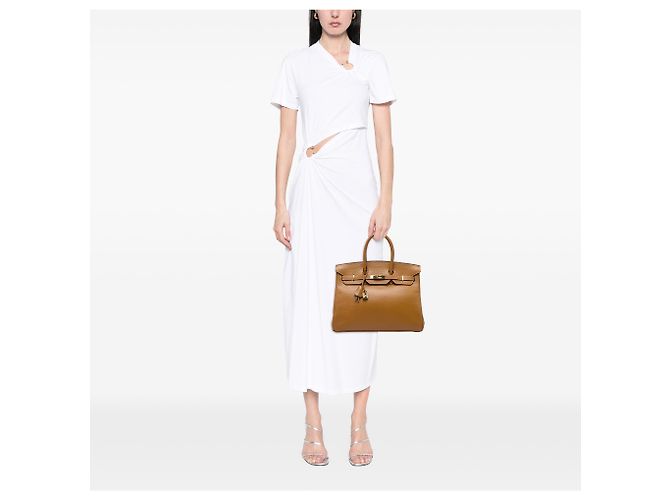 Hermès Brown Togo Birkin Retourne 35 Marrone Cammello - vista 6