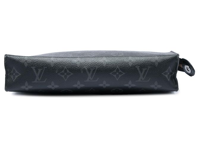 Louis Vuitton Black Monogram Eclipse Pochette Voyage MM Nero - vista 3