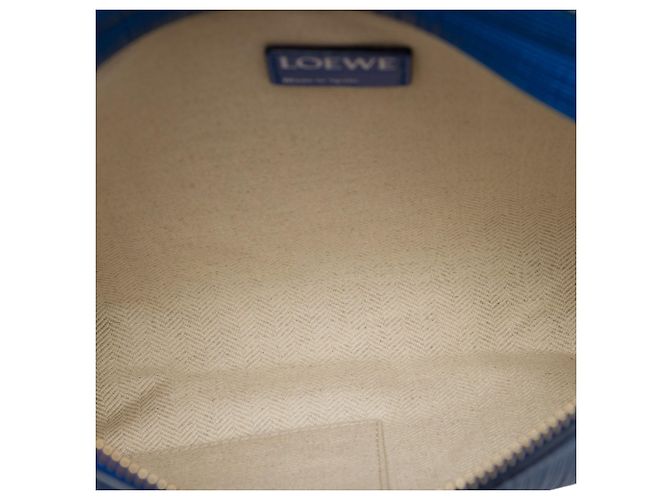 Clutch Anagram T in pelle blu LOEWE - vista 4