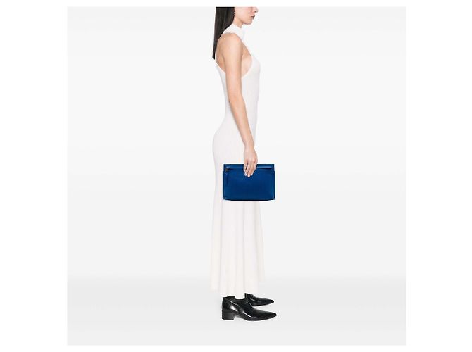 Clutch Anagram T in pelle blu LOEWE - vista 6