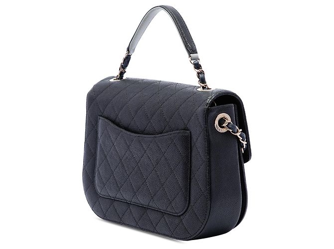 Chanel Black Paris Cuba Medium Quilted Caviar Thread Around Flap Nero - vista 2
