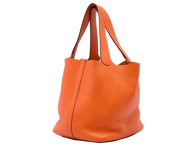 Hermès Orange Clemence Picotin Lock 22 Arancione - vista 2