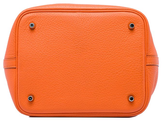 Hermès Orange Clemence Picotin Lock 22 Arancione - vista 3
